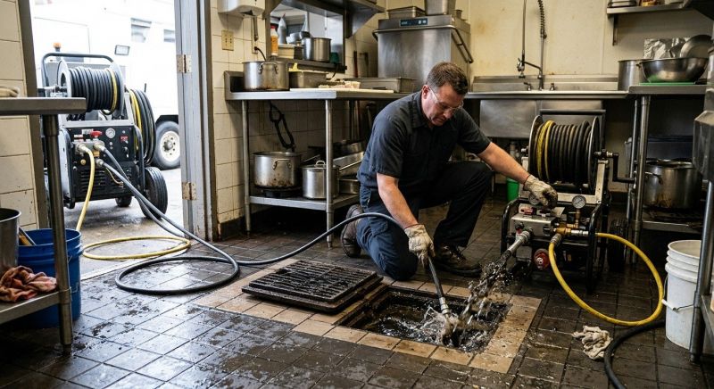 Commercial Drain Cleaning project example